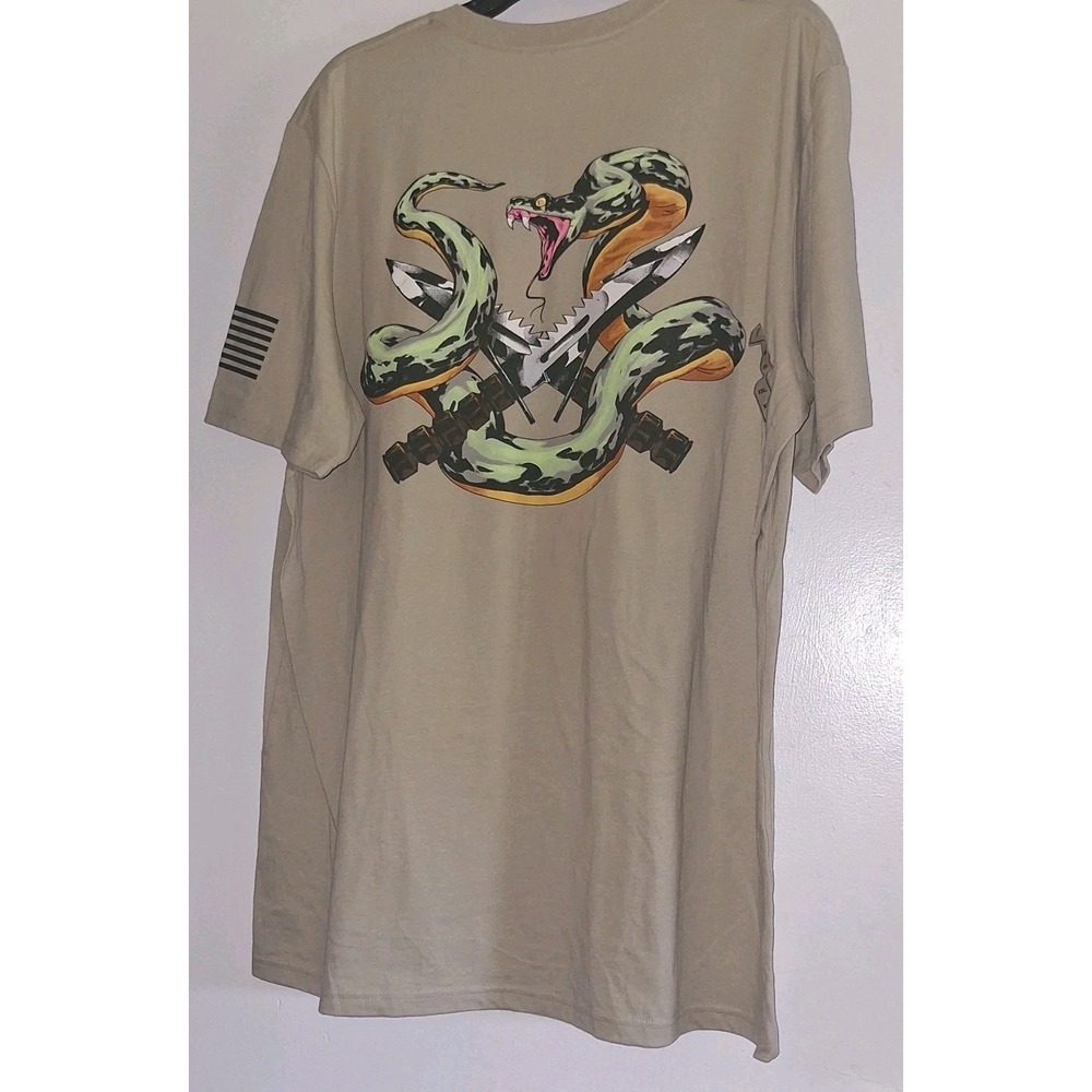 Under Armour Men's Freedom Snake Knife Cotton Desert Sand T-Shirt Sz 2XL New
